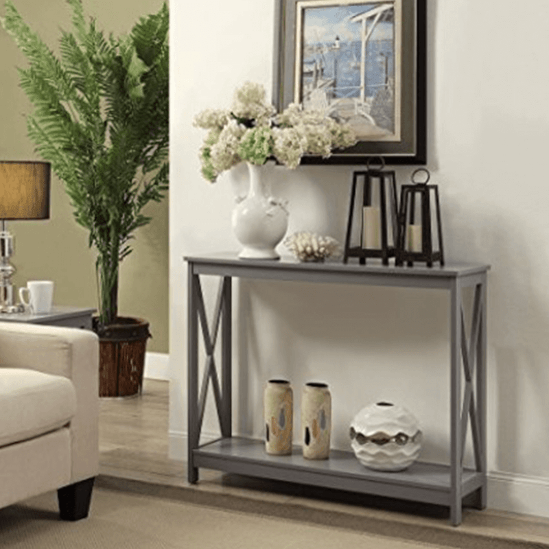Casa si Gradina - Mobilier - Mese si birouri - Masute de cafea - Masuta tip consola, gri inchis, SONET - Infinity.ro