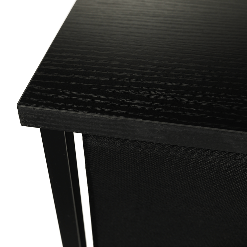 Casa si Gradina - Mobilier - Comode si corpuri - Comode - Comoda cu sertare din material textil, negru/artar rosu, KESIDY TYP 3 - Infinity.ro