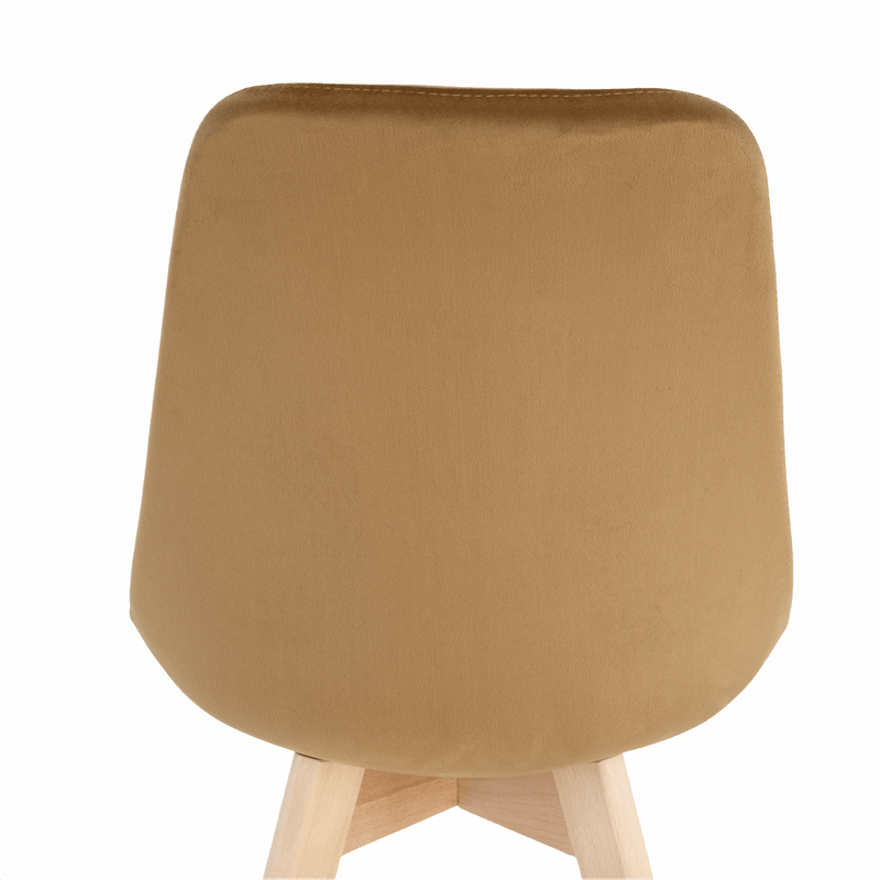 Casa si Gradina - Mobilier - Scaune si fotolii - Scaune - Scaun, catifea Velvet maro/lemn fag, LORITA - Infinity.ro