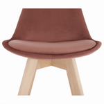 Casa si Gradina - Mobilier - Scaune si fotolii - Scaune - Scaun, catifea Velvet roz/lemn fag, LORITA - Infinity.ro