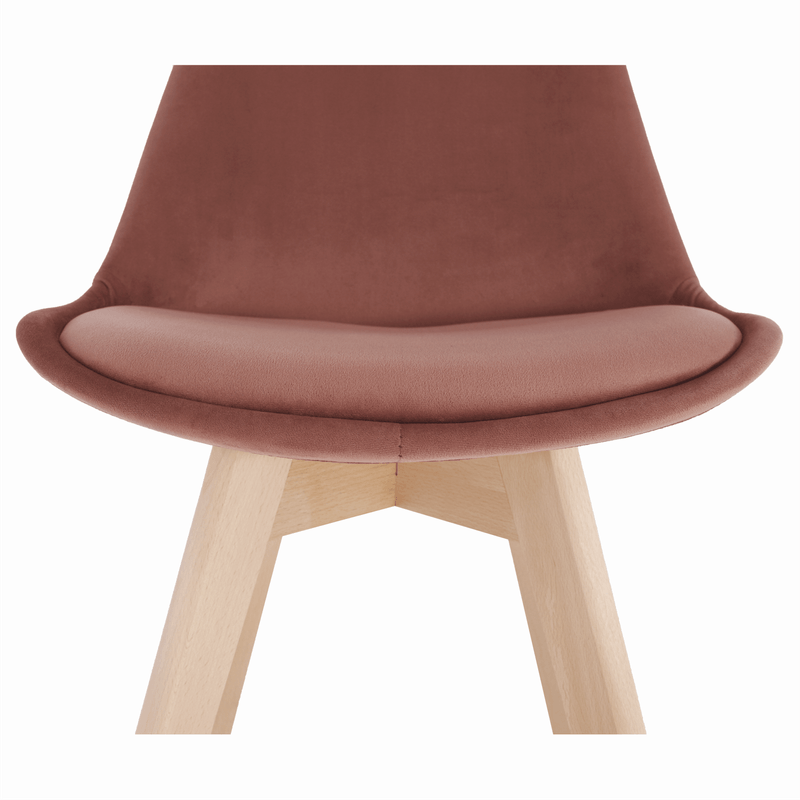 Casa si Gradina - Mobilier - Scaune si fotolii - Scaune - Scaun, catifea Velvet roz/lemn fag, LORITA - Infinity.ro