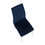 Casa si Gradina - Mobilier - Scaune si fotolii - Scaune - Scaun de masa, tesatura albastra din catifea / crom, GERDA NEW - Infinity.ro