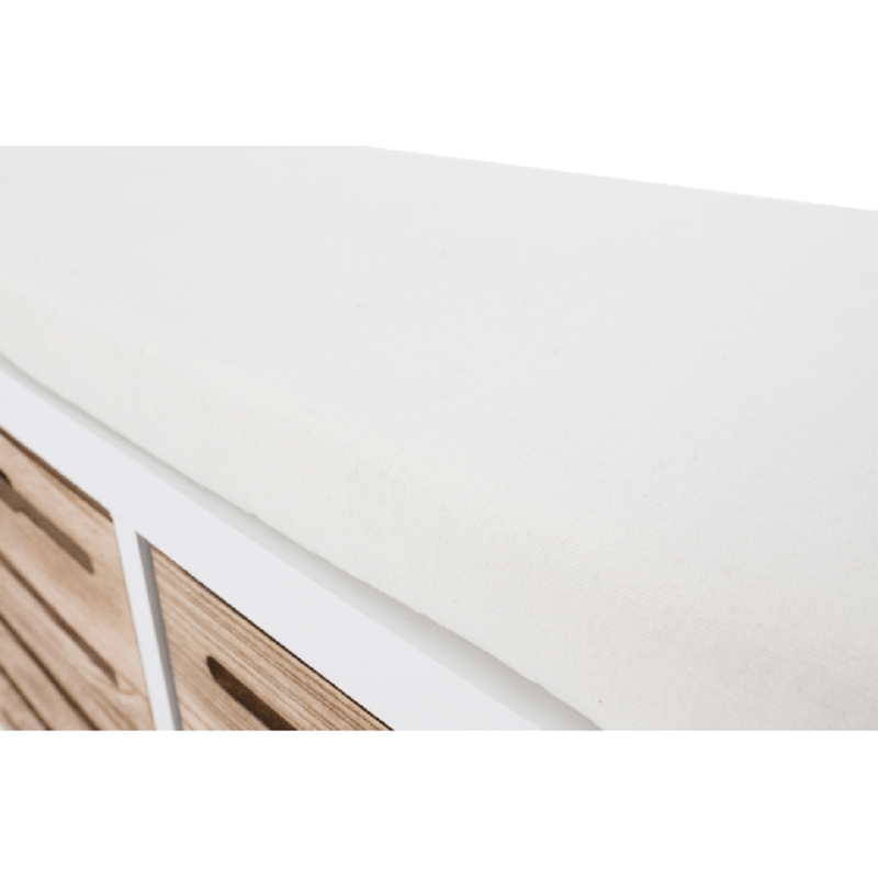 Casa si Gradina - Mobilier - Organizare si depozitare - Bancute - Banca cu 3 sertare, alb/miere, TEDRA NEW - Infinity.ro