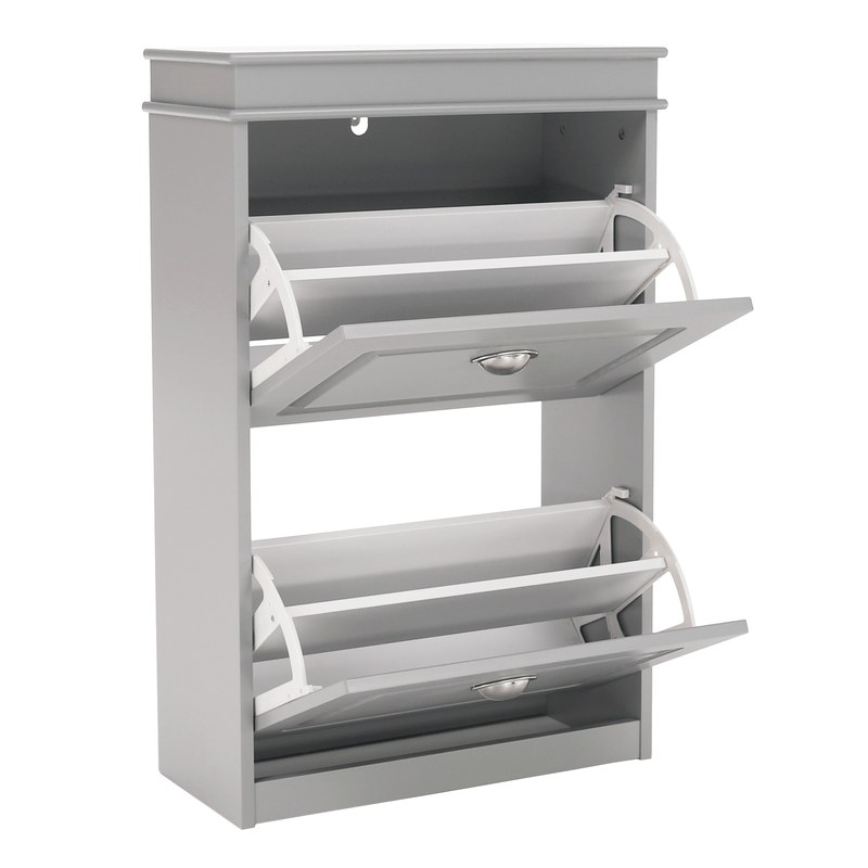 Casa si Gradina - Mobilier - Dulapuri si sifoniere - Dulapuri pantofi - Pantofar, 2 compartimente,  gri, SEBER TYP 1 - Infinity.ro