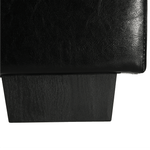 Casa si Gradina - Mobilier - Paturi si accesorii - Paturi - Pat matrimonial cu somiera, 160x200, piele eco neagra, MIKEL - Infinity.ro