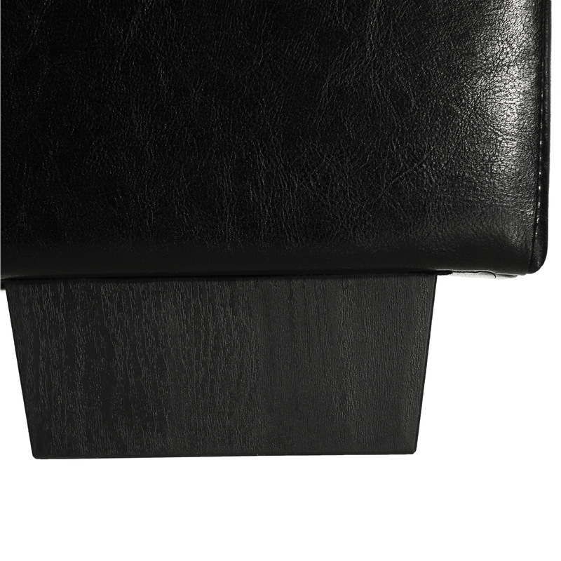 Casa si Gradina - Mobilier - Paturi si accesorii - Paturi - Pat matrimonial cu somiera, 160x200, piele eco neagra, MIKEL - Infinity.ro