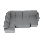 Casa si Gradina - Mobilier - Canapele si coltare - Coltare - Coltar in forma de U, piele ecologica, gri, drept, BITER U - Infinity.ro