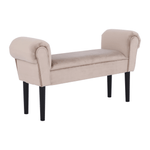 Casa si Gradina - Mobilier - Canapele si coltare - Banchete - Banca, catifea Velvet, grej/negru, BURDA - Infinity.ro