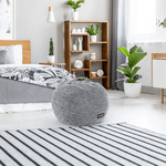 Casa si Gradina - Mobilier - Scaune si fotolii - Fotolii - Husa-puf de ezut,, negru/alb, HANORD - Infinity.ro
