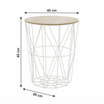Casa si Gradina - Mobilier - Mese si birouri - Birouri - Masuta auxiliara, natural/alb, NANCER TYP 3 - Infinity.ro