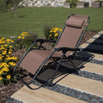 Casa si Gradina - Gradina si terasa - Mobilier exterior - Scaune si sezlonguri gradina - Sezlong de gradina reglabil, maro deschis, GERALD - Infinity.ro