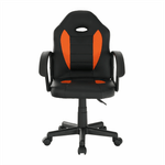 Casa si Gradina - Mobilier - Scaune si fotolii - Fotolii - Fotoliu de birou, piele ecologica neagra / portocalie, MADAN NEW - Infinity.ro