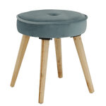 Casa si Gradina - Mobilier - Scaune si fotolii - Tabureti - Taburet, catifea Velvet gri albastrui/pin, MERLE - Infinity.ro