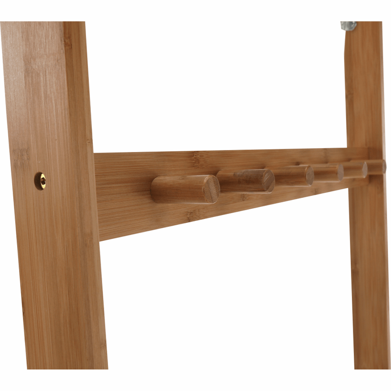 Casa si Gradina - Mobilier - Organizare si depozitare - Cuiere - Cuier cu rafturi, alb/bambus, MARIKE TYP 2 - Infinity.ro