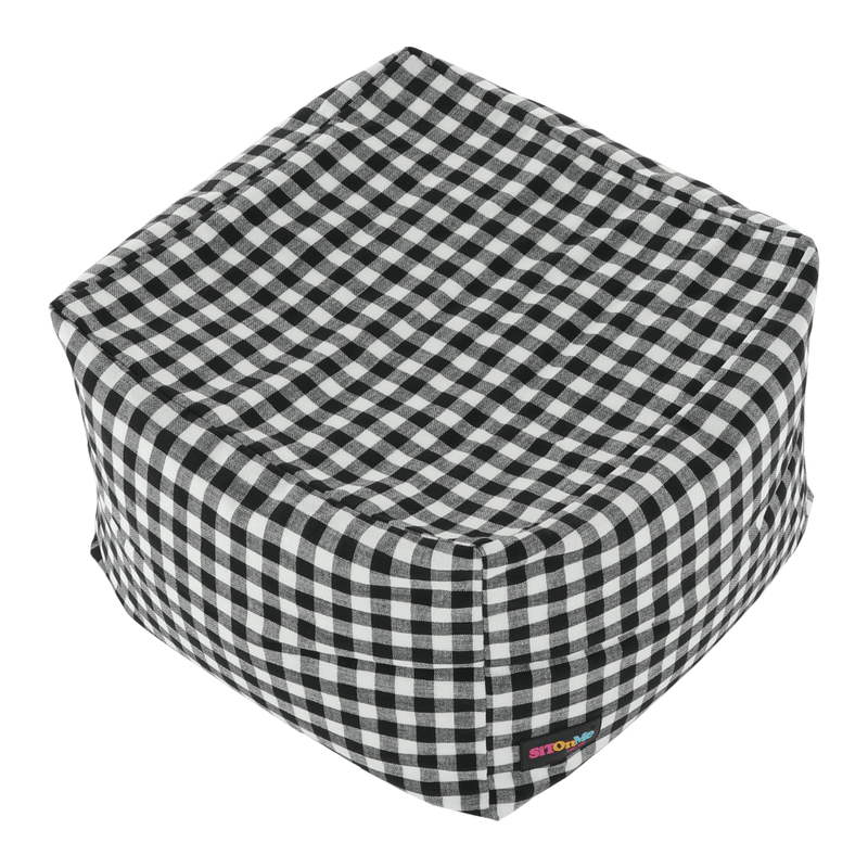 Casa si Gradina - Mobilier - Scaune si fotolii - Tabureti - Taburet, negru/alb, KRETON - Infinity.ro
