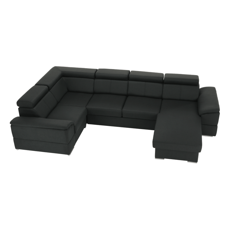 Casa si Gradina - Mobilier - Canapele si coltare - Coltare - Coltar, gri inchis, model dreapta, SEGORIA ROH U - Infinity.ro