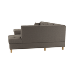Casa si Gradina - Mobilier - Canapele si coltare - Coltare - Coltar, material textil gri maroniu TAUPE, model stanga, BRIDGET - Infinity.ro