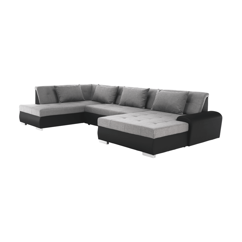 Casa si Gradina - Mobilier - Canapele si coltare - Canapele - Canapea, gri/negru, model stanga, LIBERTO U - Infinity.ro