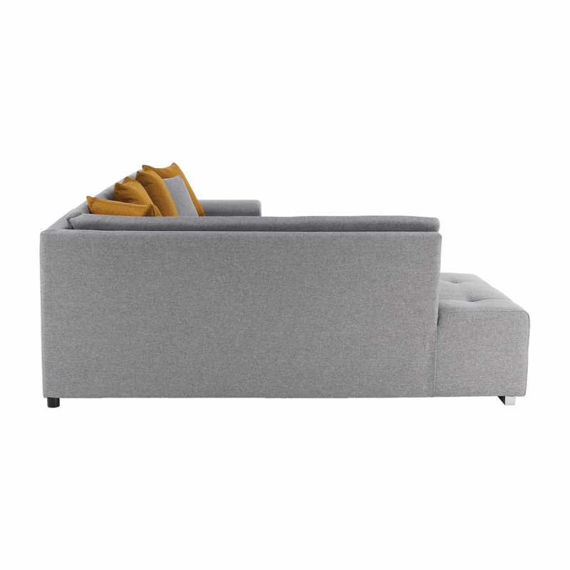 Casa si Gradina - Mobilier - Canapele si coltare - Canapele - Canapea, gri/mustar, model stanga, BELLIS U - Infinity.ro