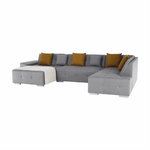Casa si Gradina - Mobilier - Canapele si coltare - Canapele - Canapea, gri/mustar, model dreapta, BELLIS U - Infinity.ro