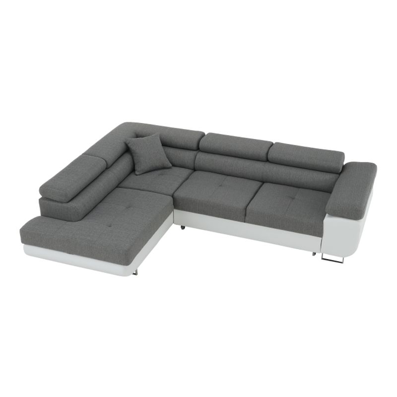 Casa si Gradina - Mobilier - Canapele si coltare - Coltare - Coltar, alb/gri, model stanga, AMARETO NEW - Infinity.ro