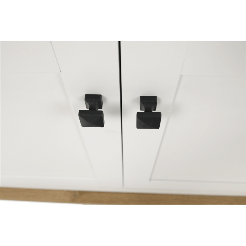 Casa si Gradina - Mobilier - Comode si corpuri - Comode - Scrin MZ10, alb / stejar grand, LEON - Infinity.ro