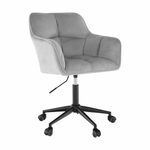 Casa si Gradina - Mobilier - Scaune si fotolii - Scaune - Fotoliu de birou, material catifea gri  /metal, HAGRID - Infinity.ro