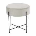 Casa si Gradina - Mobilier - Scaune si fotolii - Tabureti - Taburet, catifea Velvet gri/negru, MARIME - Infinity.ro