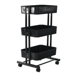 Casa si Gradina - Mobilier - Biblioteci si rafturi - Etajere - Etajera mobila, negru, VERNON - Infinity.ro