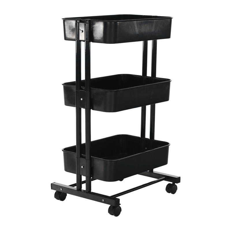Casa si Gradina - Mobilier - Biblioteci si rafturi - Etajere - Etajera mobila, negru, VERNON - Infinity.ro