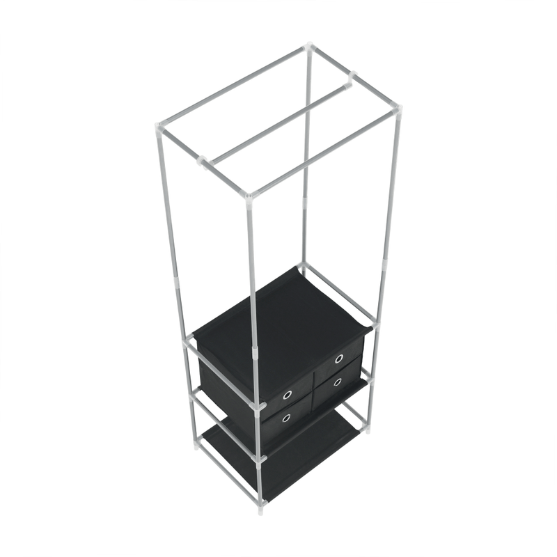 Casa si Gradina - Mobilier - Biblioteci si rafturi - Rafturi - Raft multifunctional pentru dulap, argintiu / negru, CODY - Infinity.ro