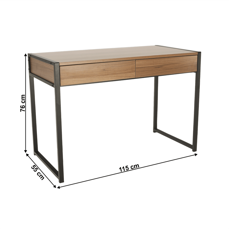 Casa si Gradina - Mobilier - Mese si birouri - Birouri - Birou, stejar / negru, ALYSANDRA TYPE 2 - Infinity.ro