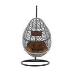 Casa si Gradina - Gradina si terasa - Mobilier exterior - Scaune si sezlonguri gradina - Scaun suspendat gri / negru / maro, NEUL - Infinity.ro