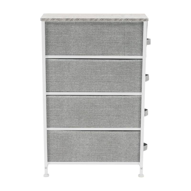 Casa si Gradina - Mobilier - Comode si corpuri - Comode - Comoda cu sertare din material textil, gri/alb/gri deschis, ROSITA TYP 2 - Infinity.ro