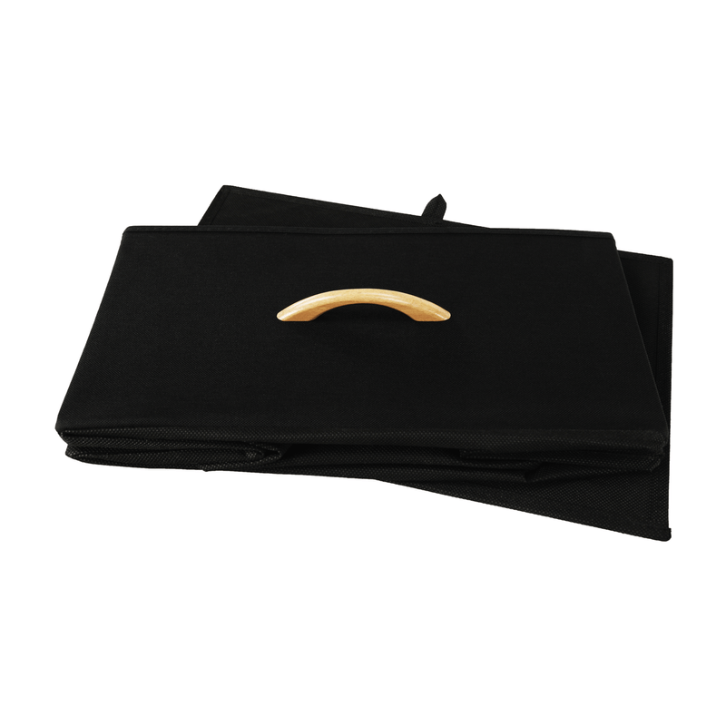Casa si Gradina - Mobilier - Comode si corpuri - Noptiere - Comoda/noptiera cu sertare din panza, negru/artar rosu, KESIDY TYP 1 - Infinity.ro