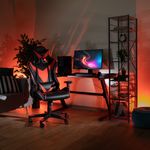 Casa si Gradina - Mobilier - Scaune si fotolii - Scaune - Scaun de birou / joc cu difuzoare Bluetooth, negru / rosu, CARPI - Infinity.ro