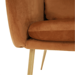 Casa si Gradina - Mobilier - Scaune si fotolii - Fotolii - Fotoliu design, tesatura din catifea teracota, AVETA - Infinity.ro