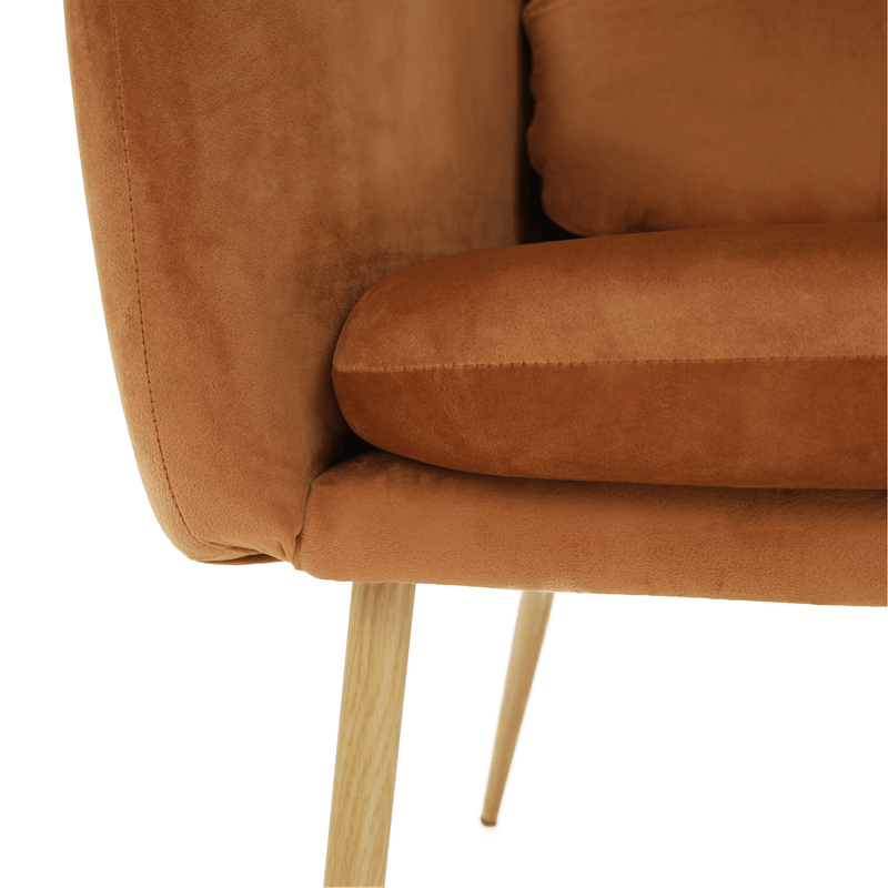 Casa si Gradina - Mobilier - Scaune si fotolii - Fotolii - Fotoliu design, tesatura din catifea teracota, AVETA - Infinity.ro