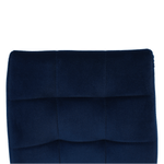 Casa si Gradina - Mobilier - Scaune si fotolii - Scaune - Scaun de masa, tesatura albastra din catifea / crom, GERDA NEW - Infinity.ro