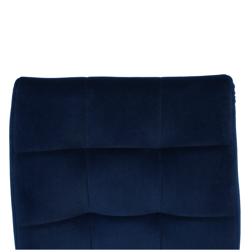Casa si Gradina - Mobilier - Scaune si fotolii - Scaune - Scaun de masa, tesatura albastra din catifea / crom, GERDA NEW - Infinity.ro