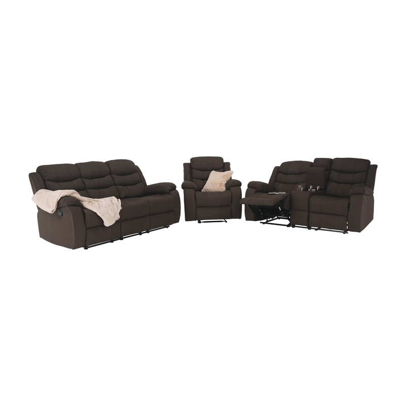 Casa si Gradina - Mobilier - Canapele si coltare - Canapele - Canapea 3+2+1, material textil maro, FABRON 2 NEW - Infinity.ro