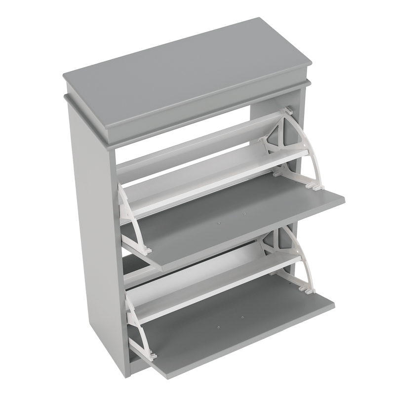 Casa si Gradina - Mobilier - Dulapuri si sifoniere - Dulapuri pantofi - Pantofar, 2 compartimente,  gri, SEBER TYP 1 - Infinity.ro