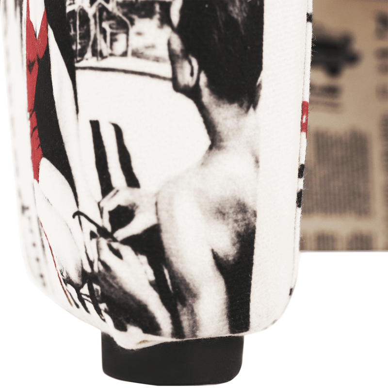 Casa si Gradina - Mobilier - Scaune si fotolii - Fotolii - Fotoliu de club, material textil motiv ziare, CUBA - Infinity.ro