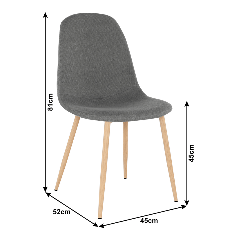 Casa si Gradina - Mobilier - Scaune si fotolii - Scaune - Scaun, textil gri inchis/fag, LEGA - Infinity.ro