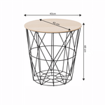 Casa si Gradina/Mobilier/Mese si birouri/Birouri - Masuta auxiliara, natural/negru, NANCER TYP 3 - Infinity.ro