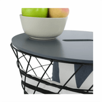 Casa si Gradina - Mobilier - Mese si birouri - Masute de cafea - Masuta auxiliara, grafit/negru, BATIS TYP 2 - Infinity.ro