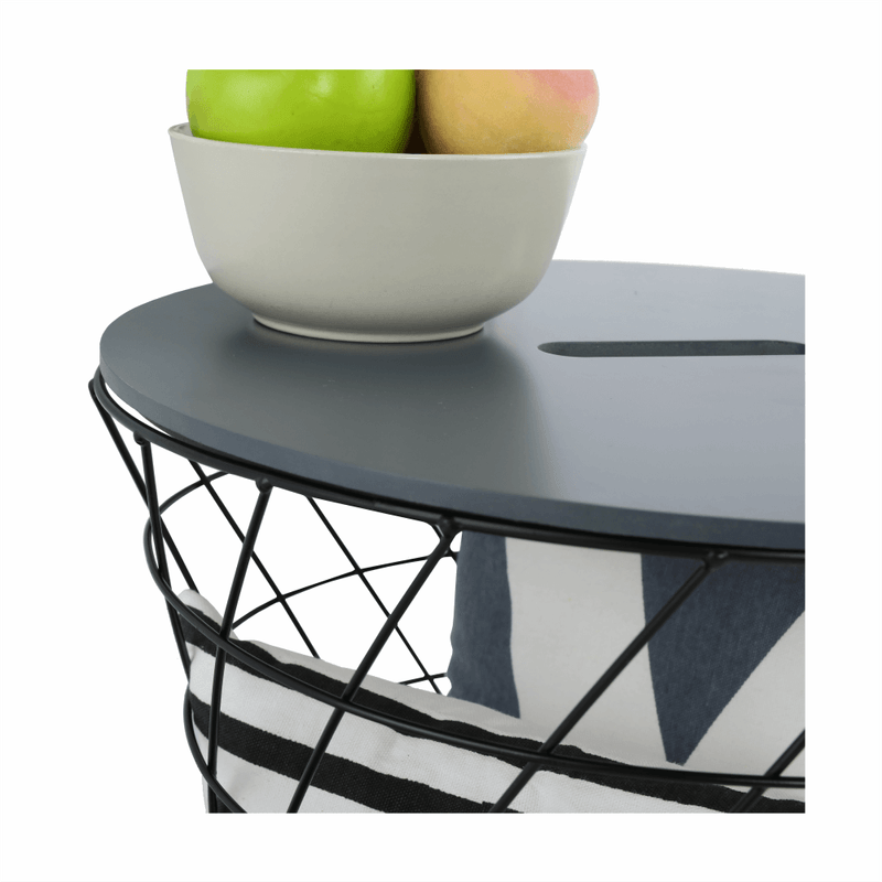 Casa si Gradina - Mobilier - Mese si birouri - Masute de cafea - Masuta auxiliara, grafit/negru, BATIS TYP 2 - Infinity.ro