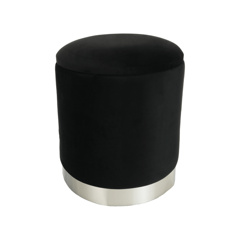 Casa si Gradina - Mobilier - Scaune si fotolii - Tabureti - Set doua taburete, gri/crom argintiu si negru/crom argintiu, AIGUL SET - Infinity.ro