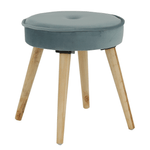 Casa si Gradina - Mobilier - Scaune si fotolii - Tabureti - Taburet, catifea Velvet gri albastrui/pin, MERLE - Infinity.ro