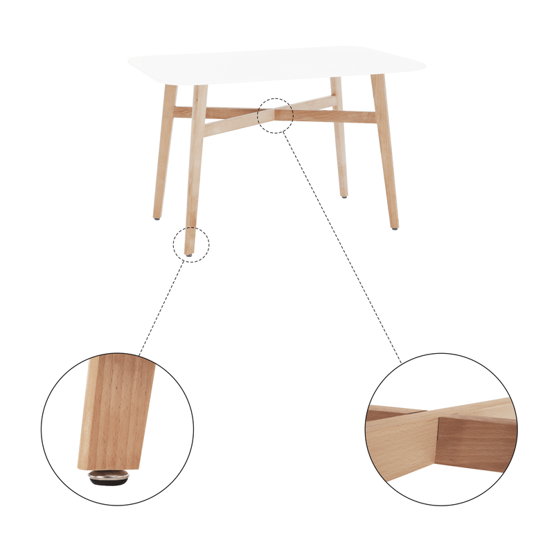 Casa si Gradina - Mobilier - Mese si birouri - Mese bucatarie si dining - Masa dining, alba/natural, 120x80 cm, CYRUS 2 NEW - Infinity.ro